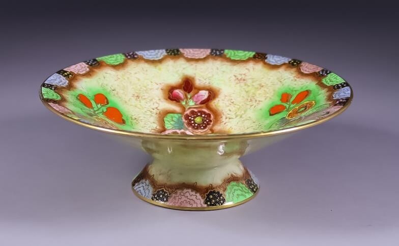 A Carlton Ware Pottery Bowl, 1930's, enamelled in colours...