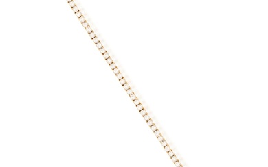 A DIAMOND LINE BRACELET Composed of a continuous line of br...