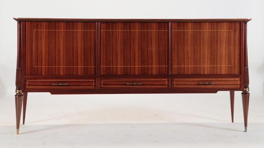 A FRENCH ROSEWOOD SIDEBOARD CIRCA 1960