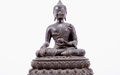 A Fabulous Gilt-Bronze Figure Of Buddha Shakyamuni