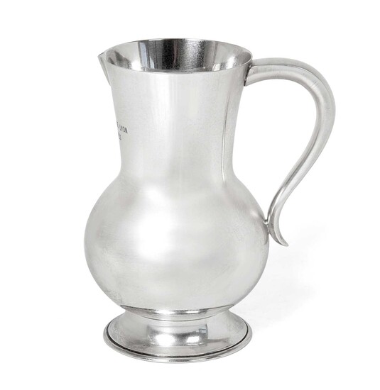 A French Silver Plate Water-Jug, by Puiforcat, Paris, Late 20th Century