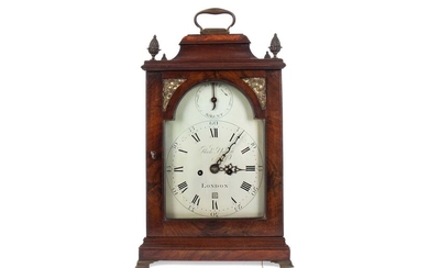 A GEORGE III BELL TOP BRACKET CLOCK BY RICHARD YOUNG
