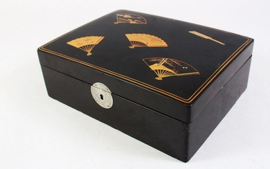A GOOD JAPANESE MEIJI PERIOD LACQUER GAMES BOX, the