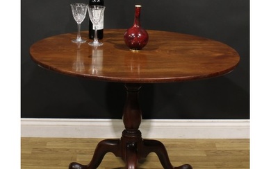 A George III mahogany birdcage tripod supper table, one-piec...