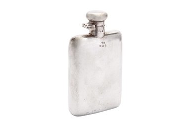 A George V sterling silver spirit hip flask, Birmingham 1944 by Deakin & Francis