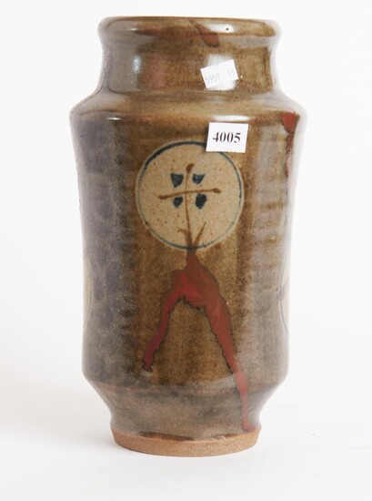 A JAPANESE STUDIO POTTERY VASE, H.27CM, LEONARD JOEL LOCAL DELIVERY SIZE: SMALL