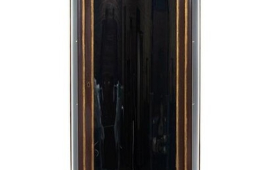 A Louis XV Style Parcel Gilt Walnut Vitrine Cabinet