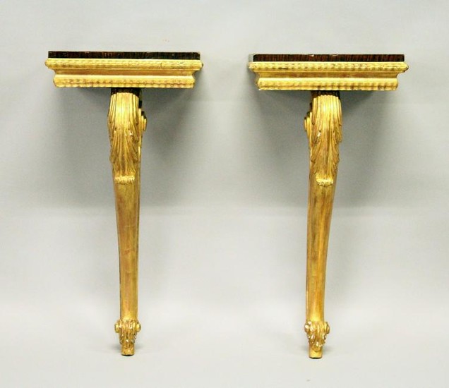 A PAIR OF 19TH CENTURY ROSEWOOD AD GILTWOOD SMALL