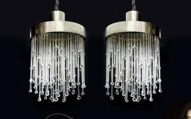 A Pair of Modern Baccarat Chandeliers, COA