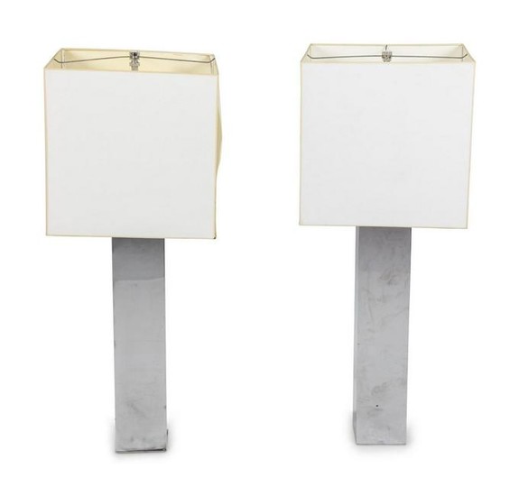 A Pair of Monumental Modernist Table Lamps Height