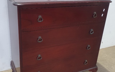 A QUEEN ANNE STYLE CHEST OF DRAWERS