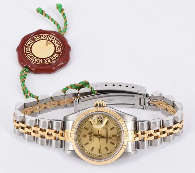 A ROLEX OYSTER PERPETUAL DATEJUST WRISTWATCH