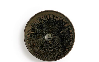 A RUSSET-SPLASHED 'PARTRIDGE FEATHER' CONICAL TEA BOWL, NORTHERN SONG DYNASTY (960-1127)