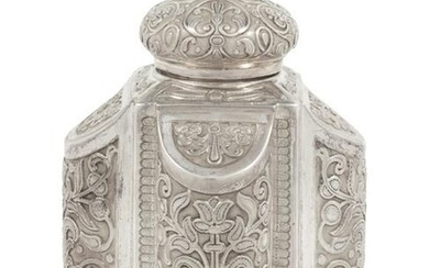 A Russian Silver Tea Caddy