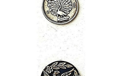 A SMALL CARD OF DIVISION ONE METAL BIRD BUTTONS