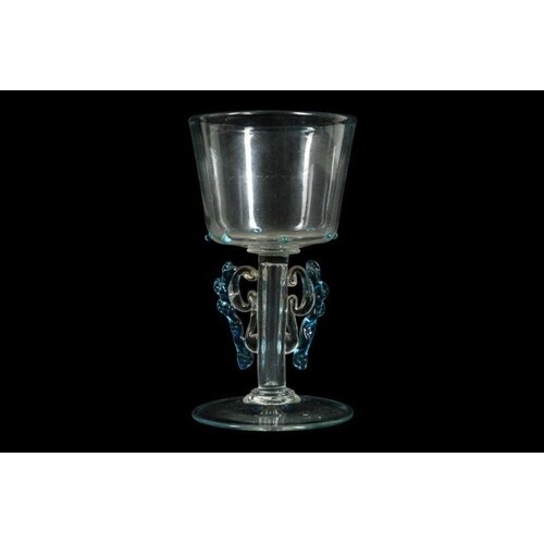 A VENETIAN MURANO GLASS WINGED GOBLET 'FACON DE VENISE', in ...
