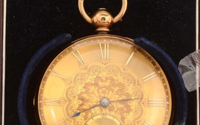 A Victorian 18ct yellow gold cased open faced pocket watch