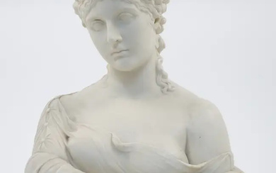 A Victorian Copeland parian ware bust of Clyte, mid-19th century, of typical...