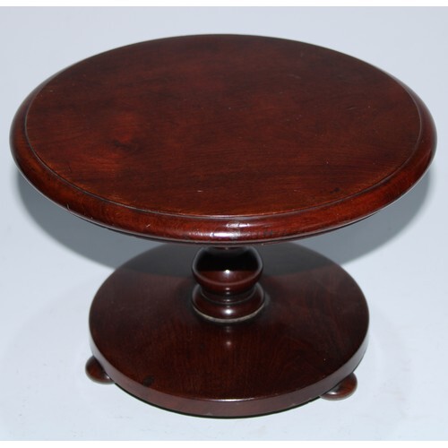 A Victorian miniature circular centre table, turned pillar, ...