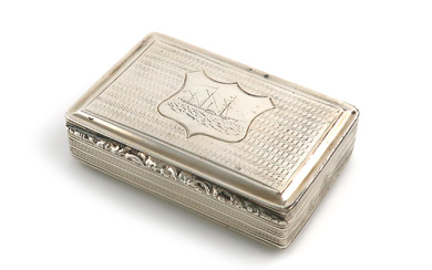 A William IV presentation Naval silver snuff box
