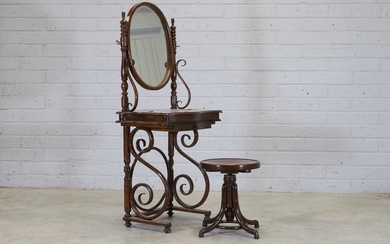 A bentwood dressing table