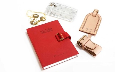 A collection of Louis Vuitton travel items