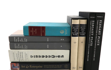 A collection of reference books on American silver