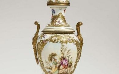 A decorative vase with lid France, Rococo style, in the