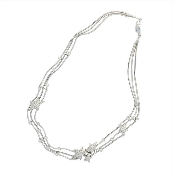 A diamond set multi-strand star necklace, Stefan Hafner