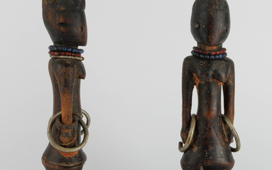 A fine pair of Yoruba ibeji. Nigeria, early 20th century.