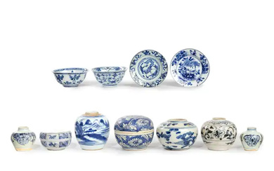 A group of Chinese and Annamese blue and white vessels Ming dynasty,...