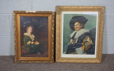 A group of assorted pictures and prints, including ‘The Laughing Cavalier’, after Frans Hals; ‘The