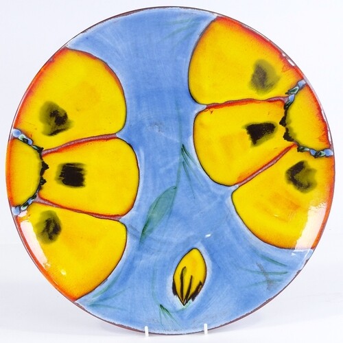 A large Poole Pottery charger, 39.5cm diameter