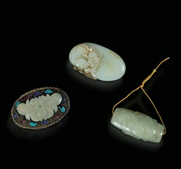 A lot of jade and silver items, China, Qing Dynasty