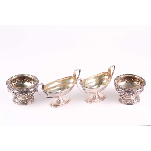 A matched pair of 19th century silver salts, London 1824 and...