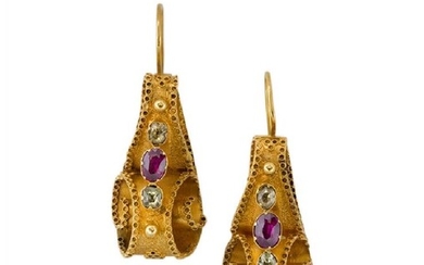 A pair of early Victorian gold and...