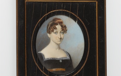 A pair of portrait miniatures of a genleman and a lady
