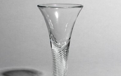 A small wine or dram glass c.1750-60, with...