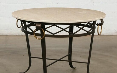 A steel table, manner of Gilbert Poillerat