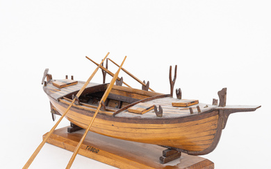 A wooden boat model “Trogir”, mid 20th century.
