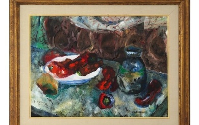 AMERICAN STILL LIFE OIL PAINTING BY H. WASSERMAN
