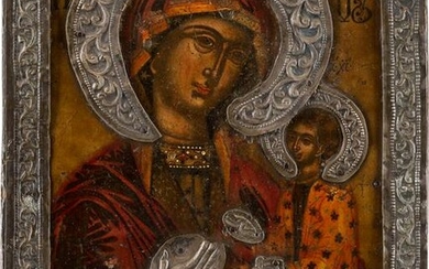 AN ICON SHOWING THE HODIGITRIA MOTHER OF GOD WITH BASMA