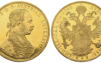 AUTRICHE. François-Joseph (1848-1816). 4 ducats 1915. Au titre 986 (39,65 mm - 14,00 g). qFDC...