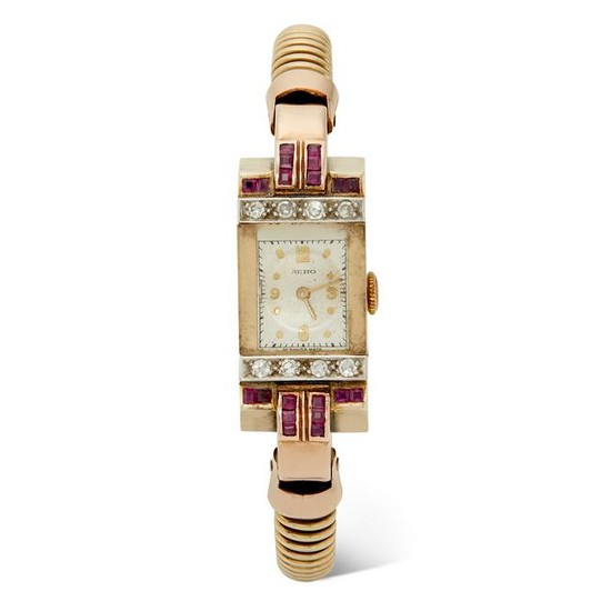 Aero - a 1940s diamond and ruby cocktail watch.