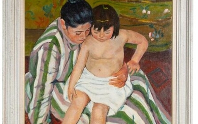 After Mary Cassatt "The Child's Bath" by A. Drapin