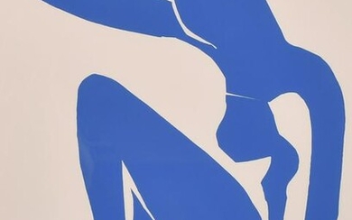 After Matisse, a lithograph of 'Nu Bleu I', 23" x 17".