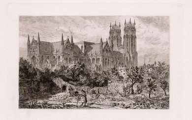 Alfred Dawson Beverley Minster 1892 etching