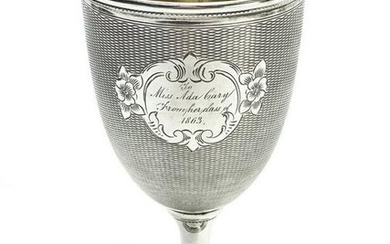 American Coin Silver Gold Wash Interior Wine Goblet