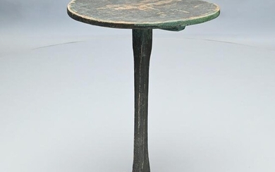 American Painted Oak Shoe-Foot Candlestand
