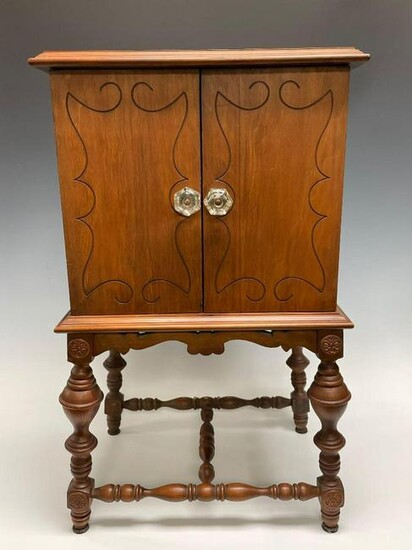 American Walnut Tobacco Smoking Cabinet or Stand